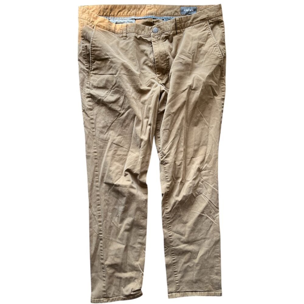 Bonobos Men’s Khaki / Tan Chinos – Size 40 × 32 Athletic Fit — Stretch Cotton